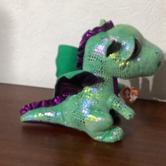 Ty Beanie Boos - NEW - Cinder Dragon - 9” tall  - super cute - Picture 3 of 8